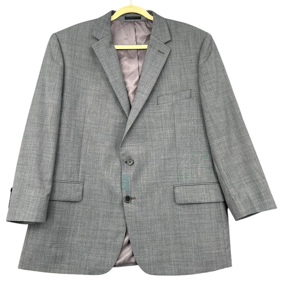 Lauren Ralph Lauren Grey 2 Button Notched Lapel Blazer Jacket Size‎ 46 Regular